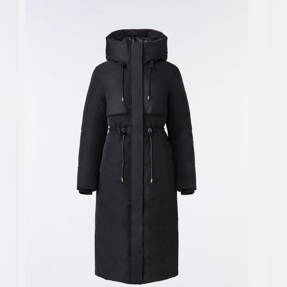 Mackage Black Hooded Full length Puffer Coat